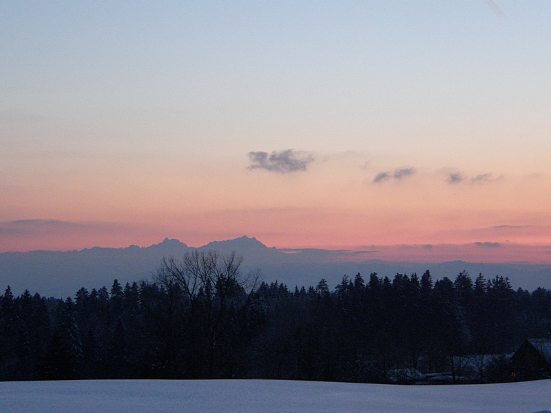 Abendstimmung im Winter