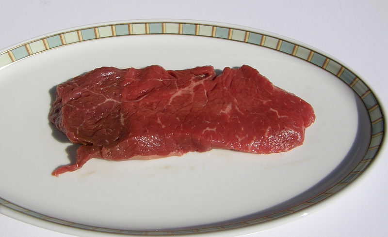 H�ftsteak auf Teller